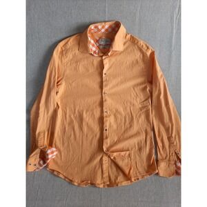 Tom Baine London Exclusive Fashion Men XL Button Shirt Blended Linen Long Sleeve